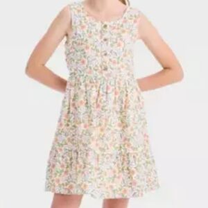 24swven Cold Shoulder Floral Back Bow Dress Size 2T